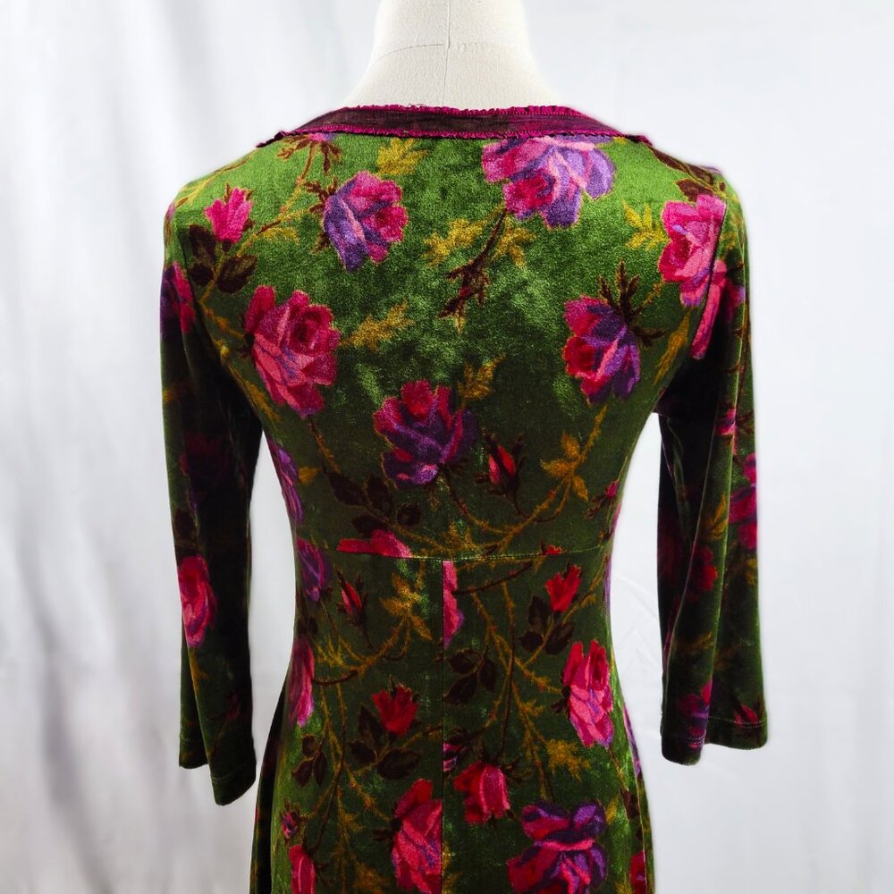 Rare Gilmore Girls Betsey Johnson Green and Purple Dress - Size L - fits like M - Picture 3 of 8